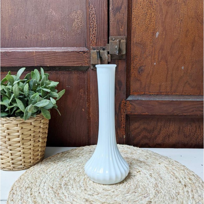 Milk Glass vase vintage Hoosier 